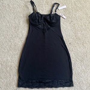 Victoria’s Secret Black Modal and Lace Mini Slip, Size XS